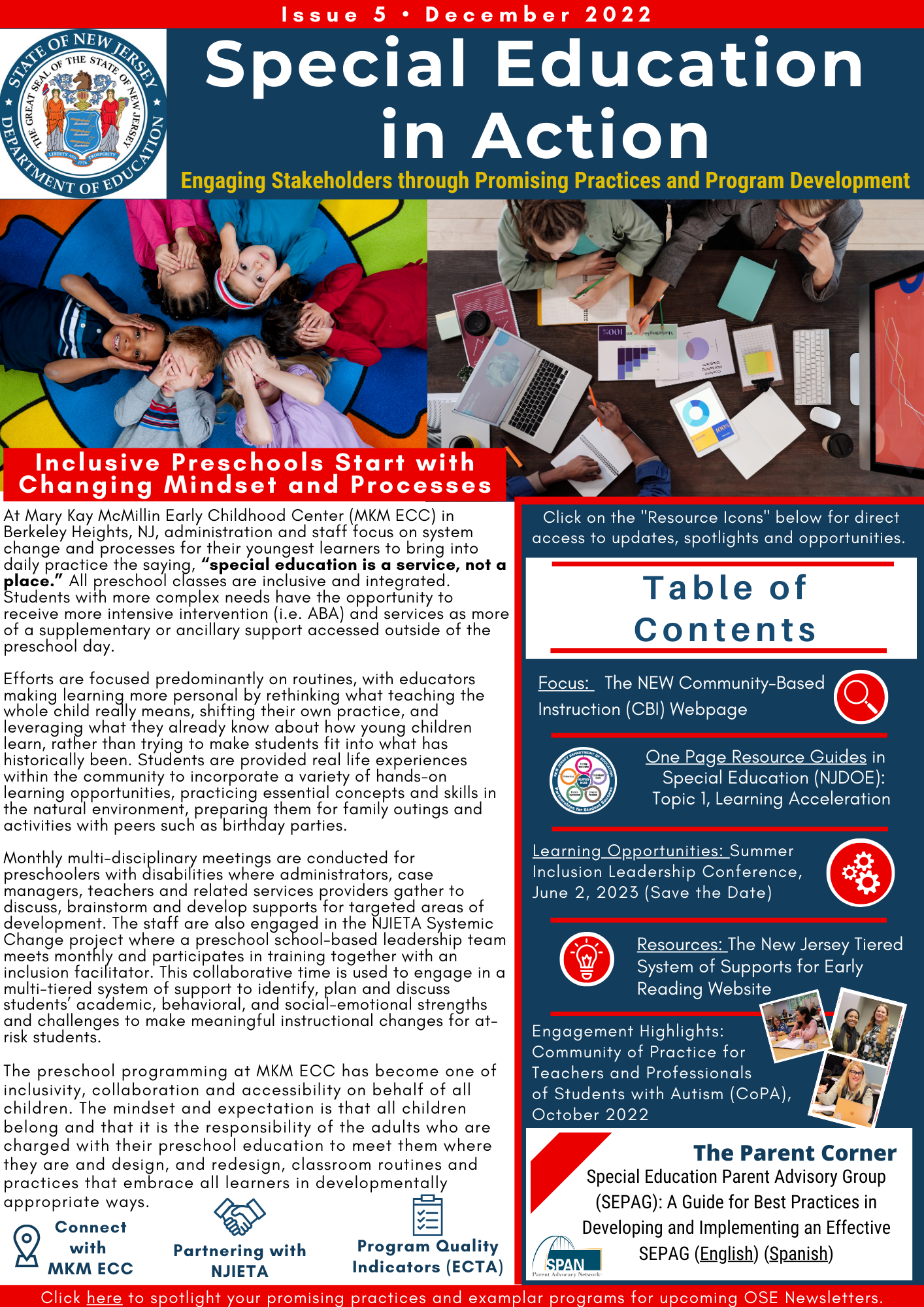 Cover page of the 5th newsletter as a clickable image